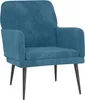 vidaXL Sessel Blau 62x79x79 cm Samt Produktbild-Vorschau 1