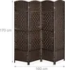 Paravento divisorio Relaxdays, A x L: 170 x 160 cm, Anteprima dell’immagine prodotto 4