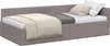 vidaXL Rohový rám postele s čelom taupe 80 cm x 200 cm Náhľad obrázku produktu 1