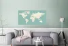 MuchoWow® Poster Weltkarte - Kontur - Blau 120x60 cm - Bild Produktbild-Vorschau 5