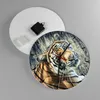 Wanduhr - Rund - Glasuhr - Indien stein tiger wild - Produktbild-Vorschau 2