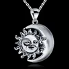 MATERIA 925 Sterling zilveren kettinghanger, maan en zon, Productafbeelding-voorbeeld 3