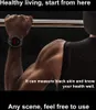 A person's arm is shown flexing while wearing a smartwatch. Text overlays promote healthy living and the watch's features. Náhled obrázku produktu