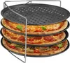 Plaques à pizza Relaxdays, lot de 4, avec support, Voir les images du produit 1