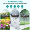 Vogeltränke Stehend,Vogelbad für Draußen Garten,35In Metall Produktbild-Vorschau 4