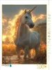 CALVENDO Puzzle Sonnenuntergangszauber: Ein weißes Einhorn Produktbild-Vorschau 1