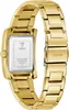 The back of a gold-colored watch with a metal band. Produktbild-Vorschau