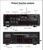Zesilovač zvuku, stereo, 2000W výkon, Bluetooth připojení Náhled obrázku produktu 2