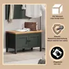 Panca Stanton verde, decori in rovere. Anteprima dell’immagine prodotto 18