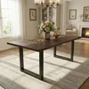 Esstisch Industrial 160x80x77cm, Nussbaum-Optik mit Produktbild-Vorschau 4