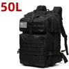 50 L taktyczny plecak – czarny, wodoodporny nylon, outdoor, Podgląd zdjęcia produktu 1