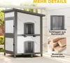 PawHut Katzenhaus aus Holz 2-stöckiges Outdoor Isolierte Produktbild-Vorschau 8