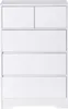 BELIANI Kommode Weiß MDF mit 5 Schubladen Ohne Griffe Produktbild-Vorschau 5