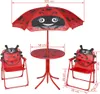 vidaXL 3-tlg. Garten-Bistro-Set für Kinder mit Sonnenschirm Produktbild-Vorschau 5