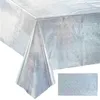 Błyszcząca obrus srebrny, 274x137 cm, idealny na urodziny i Podgląd zdjęcia produktu 1
