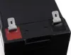 Close-up view of the terminals of a black battery. Produktbild-Vorschau