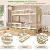 Letto a castello 90 x 200 cm in legno, trasformabile in due Anteprima dell’immagine prodotto 3