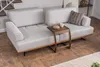 s Set Grauer Dreisitzer-Sofas für Wohnzimmer  Modernes Produktbild-Vorschau 1