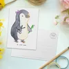 Mr. & Mrs. Panda Postkarte Friseurin Herz - Weiß - Produktbild-Vorschau 3