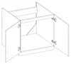 Vigo Spülenschrank 80 cm Eiche Lancelot Weiß Hochglanz Produktbild-Vorschau 2