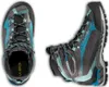 Bergschuhe für Damen; Modell "Trango Tech Woman Gtx" von La Sportiva; in Schwarz mit blauen Akzenten. Voir les images du produit
