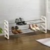 Schuhregal TOWER ausziehbar weiß - Schuhablage mit 2 Ebenen Produktbild-Vorschau 2