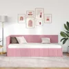 vidaXL Rohový rám postele s čelom ružový 80 cm x 200 cm Náhľad obrázku produktu 3