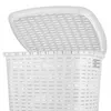 Rattan Wäschekorb 65 Liter mit Klappdeckel - Farbe: Weiß Produktbild-Vorschau 3