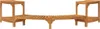 A wooden bench with two side tables, presented against a white background. Produktbild-Vorschau