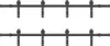 Two identical black metal sliding door hardware tracks are shown horizontally against a white background. Voir les images du produit