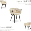 Set de chaises de salle à manger Astano velours design noué Voir les images du produit 3