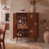 FineBuy Barschrank Akazie Massivholz 75x96cm Bar Möbel mit Produktbild-Vorschau 1