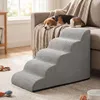 FEANDREA Hundetreppe, 5-stufig-Haustiertreppe, Cord mit Produktbild-Vorschau 2