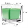 Duftkerze mit Schriftzug "Coconut-Limes" im Viereck Glas, Produktbild-Vorschau 3
