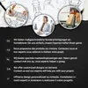 Collage of images showing design process, customer service, and delivery, with multilingual text descriptions. Anteprima dell’immagine prodotto