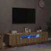vidaXL Szafka pod telewizor z oświetleniem LED Artisan dąb Podgląd zdjęcia produktu 5