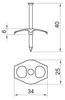 OBO 1996 40 Nagel-Fix 3x40mm PP transparent 2222833 Produktbild-Vorschau 3