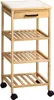 Küchenwagen aus Bambus KESPER, 34 x 34 x 73 cm Produktbild-Vorschau 1