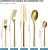 set di posate da 30 pezzi Oro 18/10 acciaio inossidabile Anteprima dell’immagine prodotto 2