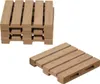 Dessous de verre en bois pour palettes, set de 4 Voir les images du produit 2