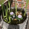 Miniteich Komplettset - 2x künstliche Seerosen Lila (17cm) Produktbild-Vorschau 2