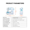 Product parameters and dimensions of a sewing machine. Produktbild-Vorschau