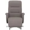 Fauteuil de relaxation pratique avec pied Tissu Taupe - Voir les images du produit 3