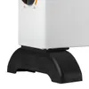 A close-up view of the base of a white electric heater with a black stand. Anteprima dell’immagine prodotto