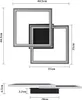 ZMH LED Deckenleuchte Schwarz Deckenlampe lampe Dimmbar mit Produktbild-Vorschau 7