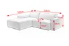 KAWOLA Sofa RANI Ecksofa Feincord grün Recamiere links Produktbild-Vorschau 7