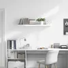 vidaXL Scaffale galleggiante bianco lucido 120x23,5x3,8 cm Anteprima dell’immagine prodotto 3