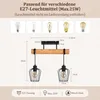 ZMH Deckenleuchte Holz Deckenlampe Flur Schwarz Küchenlampe Produktbild-Vorschau 5