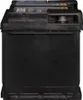 A black car battery is shown from the front. Podgląd zdjęcia produktu