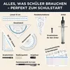 CALCUSO Geometrie Set PRO – Blaues Mäppchen mit Zirkel, Produktbild-Vorschau 2